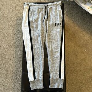 Vintage Pink grey set. Sweat pants with shortsleeve shirt. Both size large